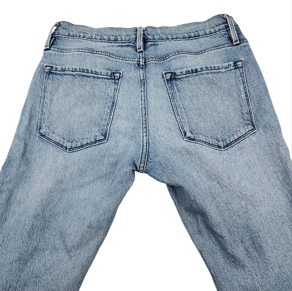 FRAME Le Garcon Beldon Rips Distressed  Cropped Slim Boyfriend Jeans Size 26x30 - Picture 9 of 15